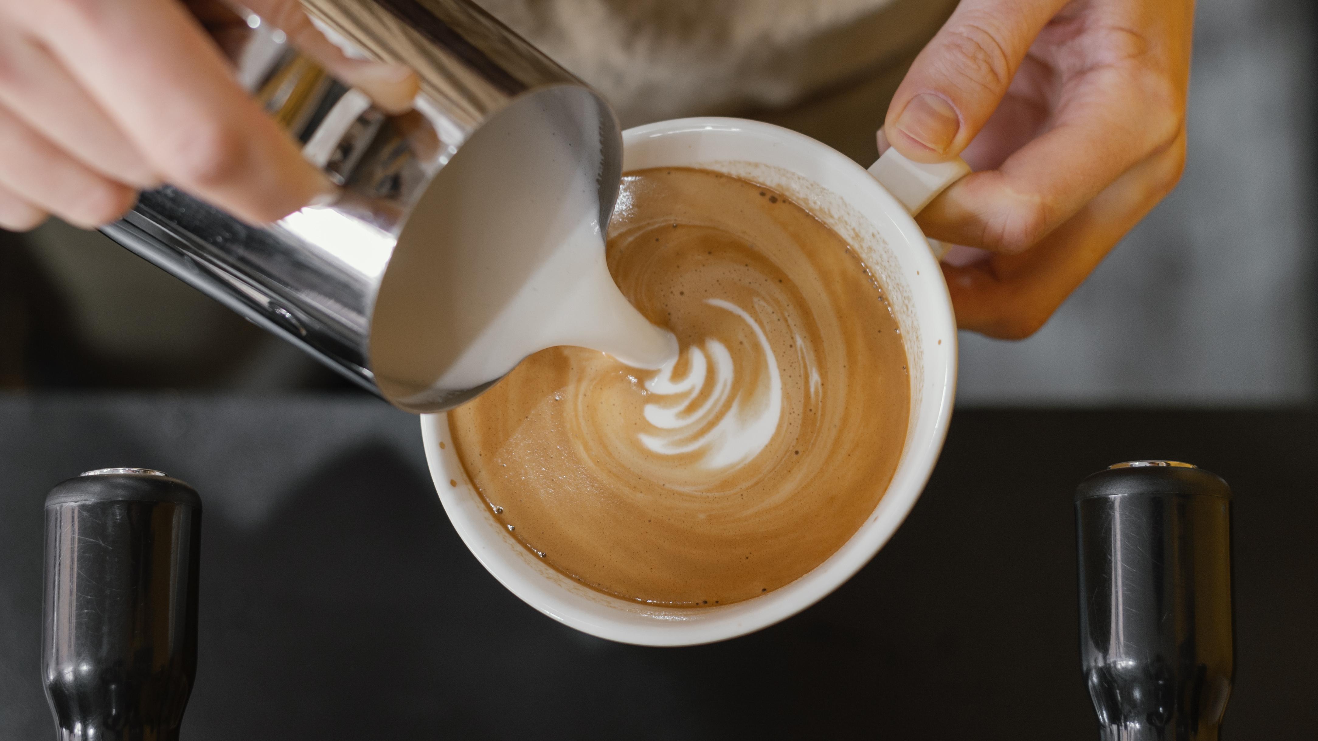 A cup of latte art